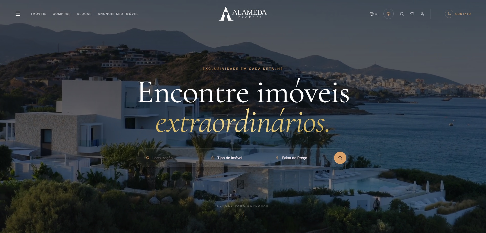Screenshot do projeto Alameda Brokers