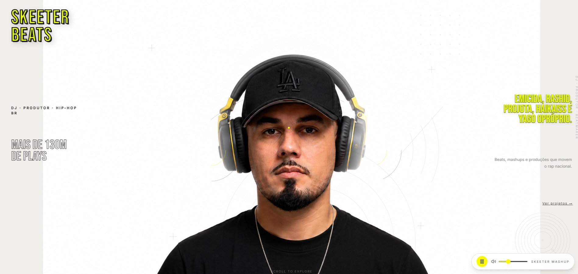 Screenshot do projeto Skeeter Beats